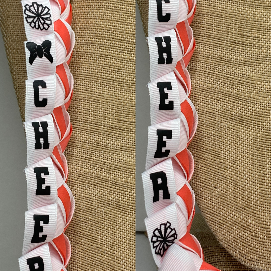 Shop custom Cheer Senior Night ribbon leis, perfect for senior night assembly, banquets, or end of the season party! Gift a player or the whole entire team!