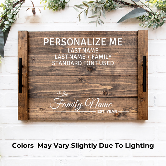 Personalized family name & est year noodle board. Customize yours today!