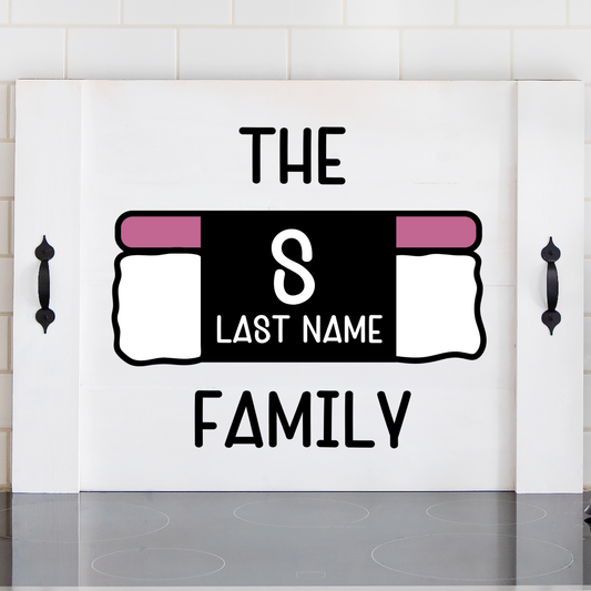 Spam Custom Name Noodle Board featuring personalized design, perfect for kitchen decor and home accents. Gives an island feeling to your kitchen.